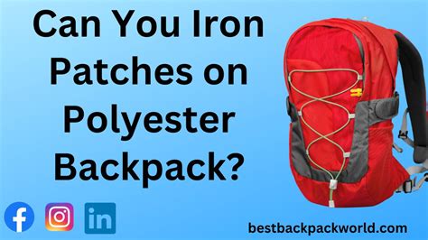 can you iron patches on polyester backpack